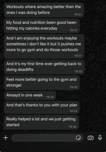 Client WhatsApp testimonial 2